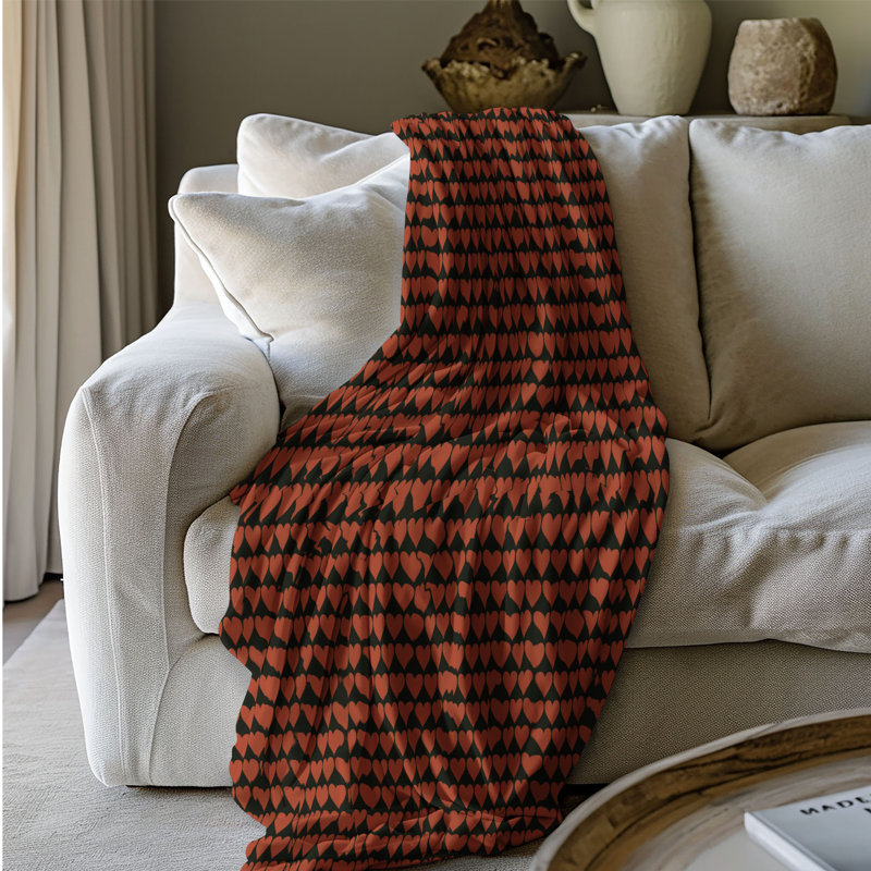 Orange douillet - 1 pièce Sherpa Premium, Lit simple