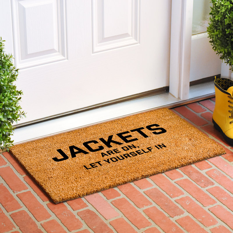 Jackets are on let yourself in Doormat, 24" W x 36" L