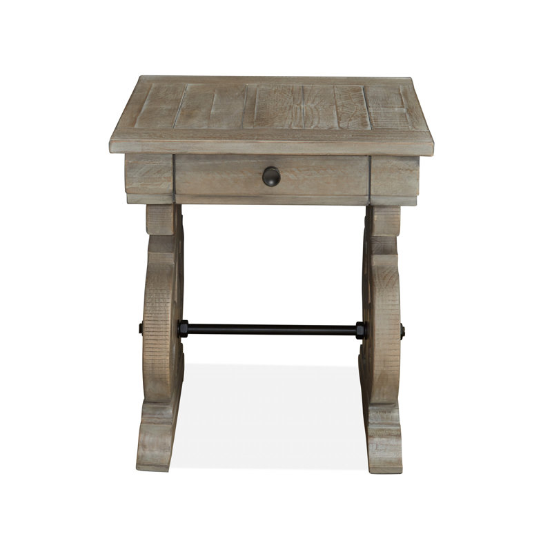 Bethel End Table with Storage, Dove Tail Gray