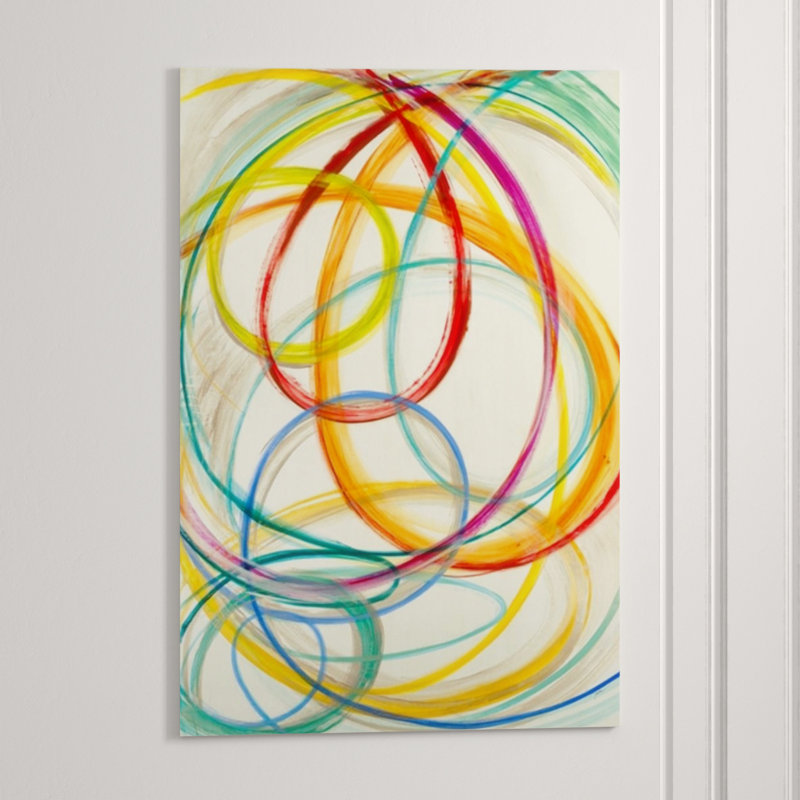 Salt Water Taffy Painting by Chelsea Art Studio, Glass Coat, 24" H x 36" W x 1.5" D