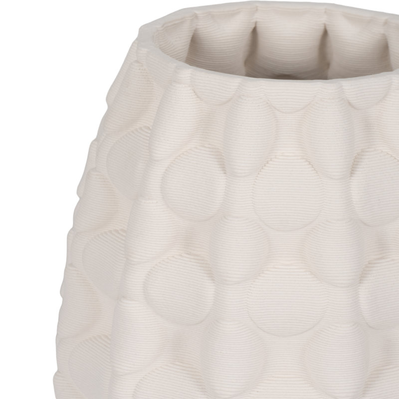Vase Sagebrook Home Alexander imprimé en 3D, ivoire / beige, H 12 po x l 6 po x P 6 po