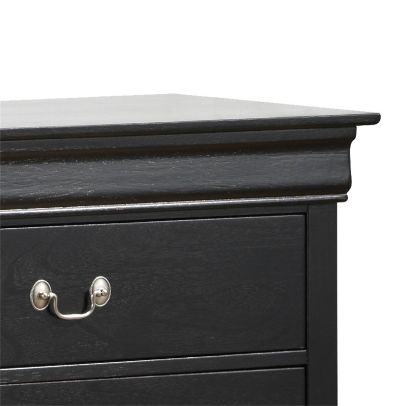 Commode de rangement noire Elegant Traditional