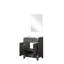 Meuble-lavabo en chêne noir l 24 po x P 18 po Miroir à fermeture douce, nombreuses options de rangement divulguées-1893369974