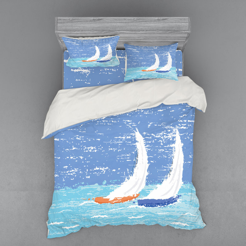 Coastal Duvet Cover, Queen Duvet Cover + 3 Additional Pieces