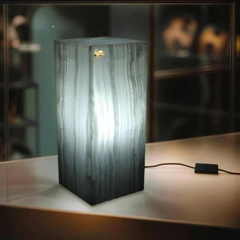 Lampe onyx à filament givré