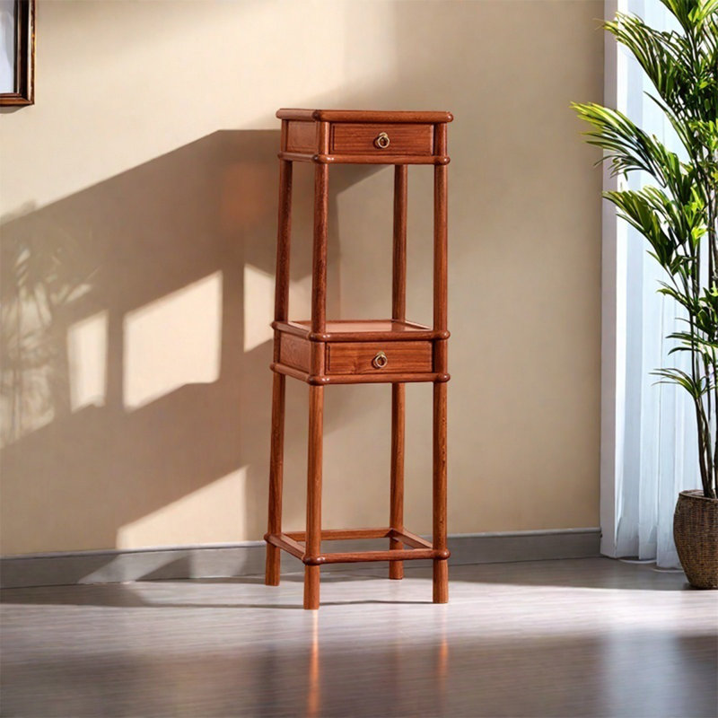 Étagère à fleurs en bois massif chinois