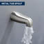 Ensemble de robinet de douche à 3 poignées avec bec de baignoire Robinets de douche de baignoire Ensemble de système de douche Ensemble complet de garniture de douche et baignoire Ensemble de douche noir mat-93558144