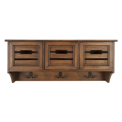 Solid + Manufactured Wood Wall Organizer