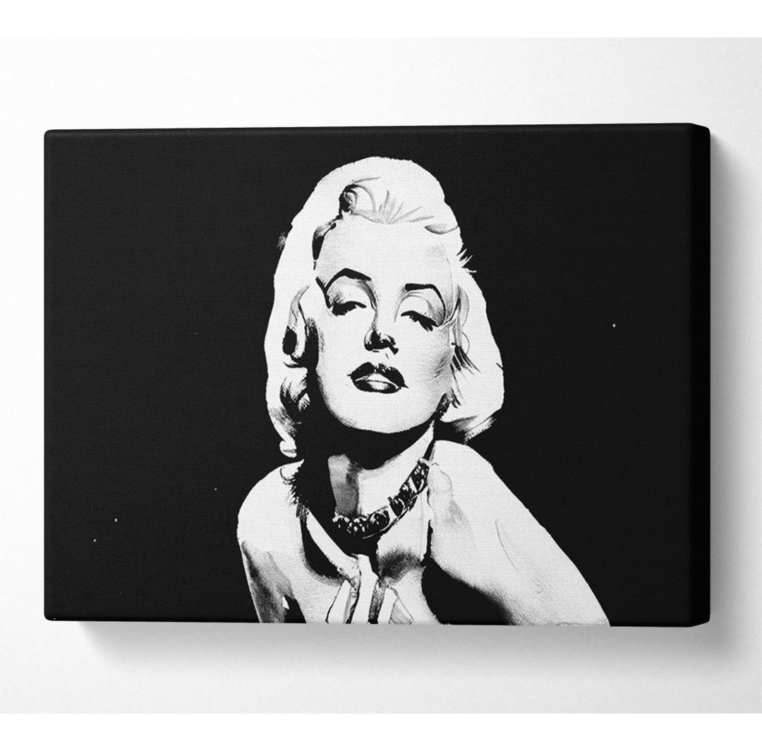 Marilyn Monroe Glamour B N W - Kunstdrucke auf Leinwand