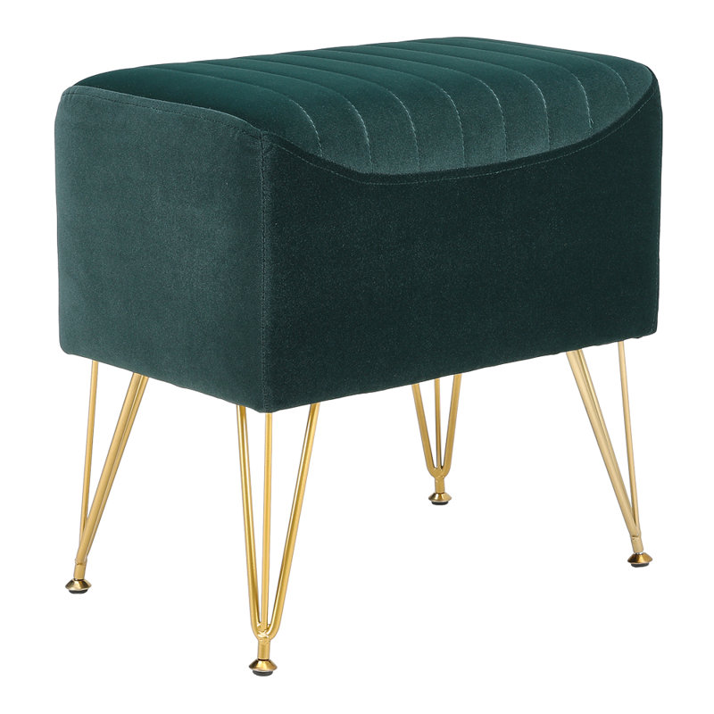 Velvet Upholstered Bench
