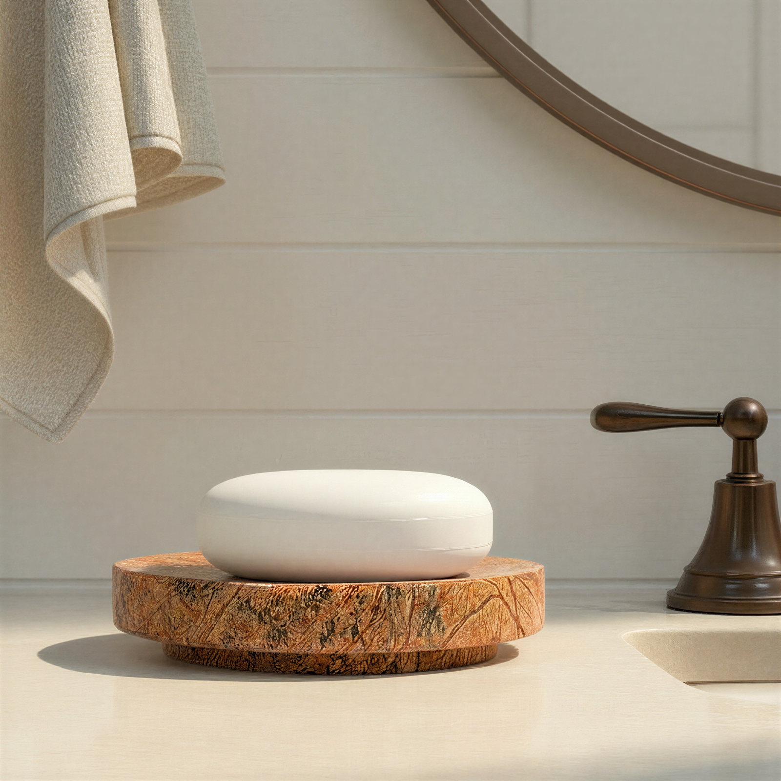 Marble Soap Dish, Brown
