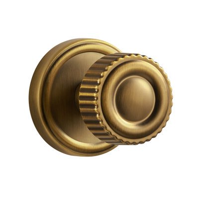 MRML Antique Brass Retro Dummy Door Knob, Non-Turning Single Sided Handle, Vintage Door Knob for Interior Hall, Closet, Pantry or French Double Doors, Used for Decorative, Aluminium Alloy Knob