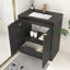 Meuble-lavabo autoportant 29,5 po Monterey + lavabo en acrylique noir renforcé-1480841335