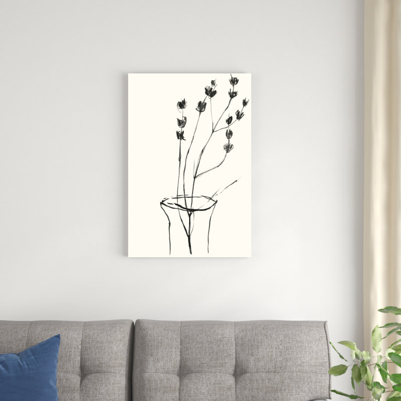 Croquis de la fleur naïve III, H 30 po x l 20 po