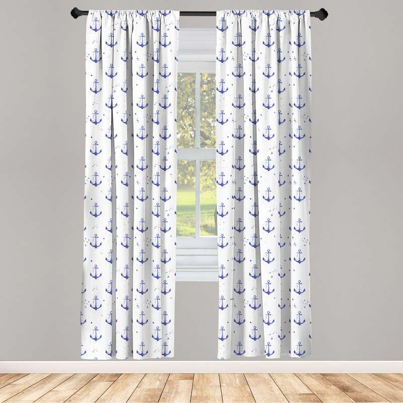 Anchor Semi-Sheer Rod Pocket Curtain Panels, 28" x 95"