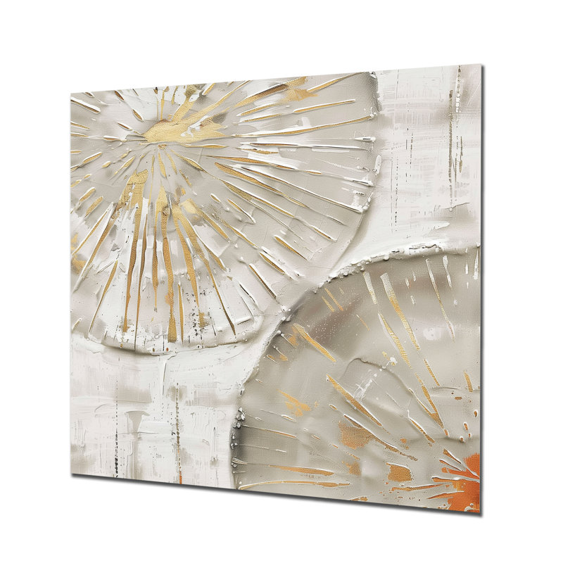Beige boho bohémien mandala en spirale II - Boho mosaïque murale, Métal métal, H 30 po x l 30 po