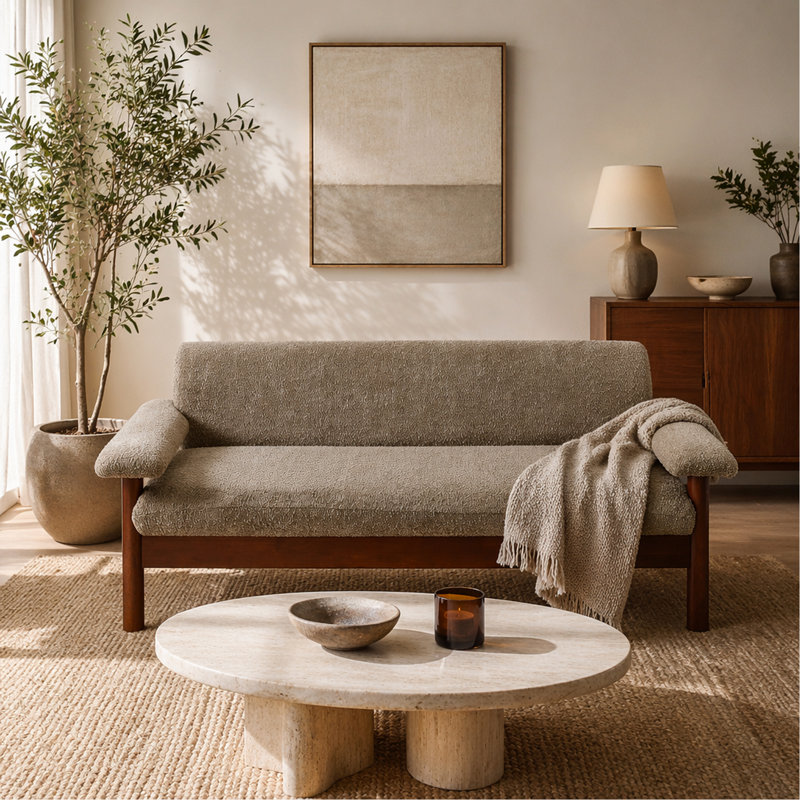 Canapé 2 places avec causeuse Modern, Le brun ne s'applique pas