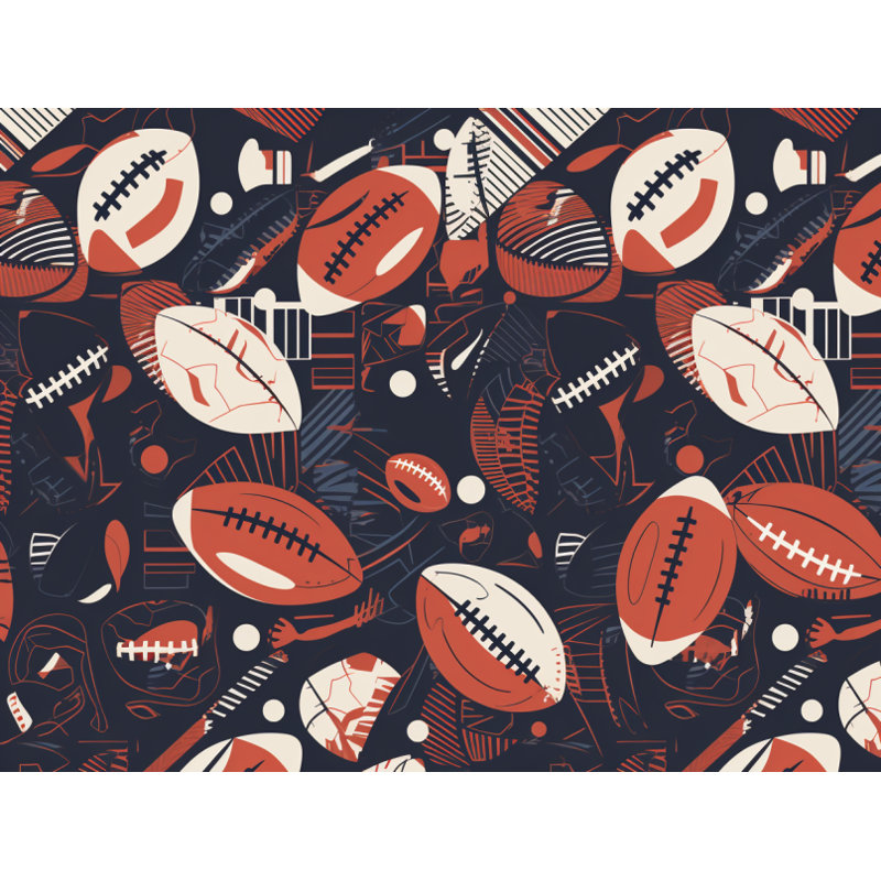 Rideau de douche Football - Décoration de salle de bain Soccer, H 83 po x l 70 po