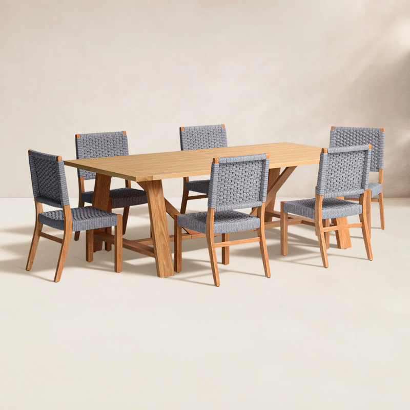 Ensemble repas extérieur pour 6 personnes Seras, gris