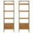 Fabian 2-Piece 3-Shelf Bookshelf With Drawer Distressed Light Brown