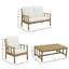 Daphne Wooden Garden Sofa Set - Natural
