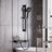 Matte Black 2-Function Tub Shower Faucet Set With 3-Spray Handheld, Wall Mount, CUPC Certified, Brass Spout & Adjustable Slide Bar-128396905