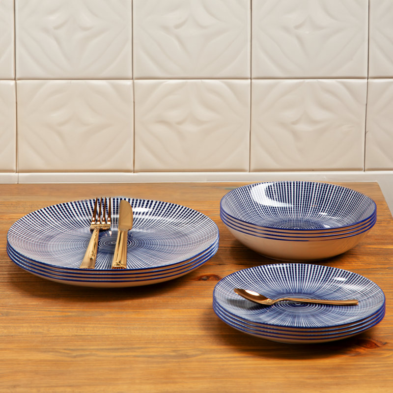 Bellicent  Piece Stoneware Dinnerware Set - Service for 4