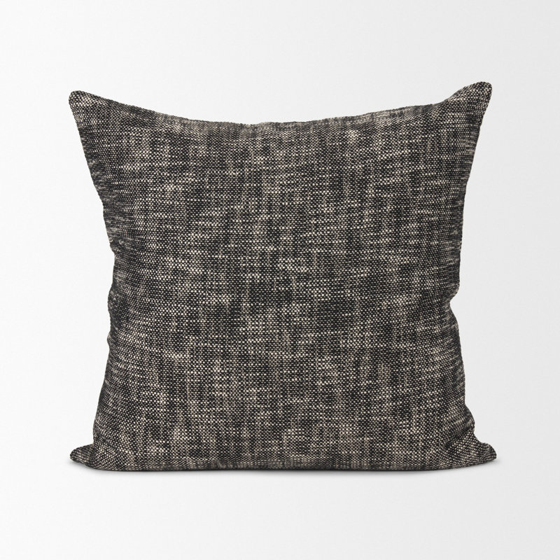 Jalia Cream And Black Cotton Decorative Square Pillow Cover
