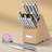 Kuisine 15pcs Kitchen Knife Block Set With Built-in Sharpener