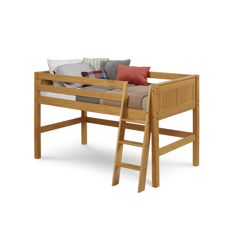 Lit mezzanine en bois massif Burkley par Mack & Milo ™, Naturel