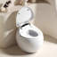 Toilette intelligente ronde 12 po entièrement automatique 12 "sans restrictions de pression d'eau, avec ouverture du couvercle du capteur, veilleuse et réglages de température réglables