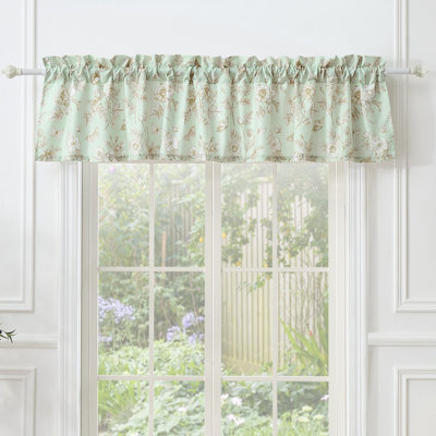 Cantonnière Greenland Home Fashions Olivia - H 21 po avec rideau en polyester avec pattes et boutons, l 84 po
