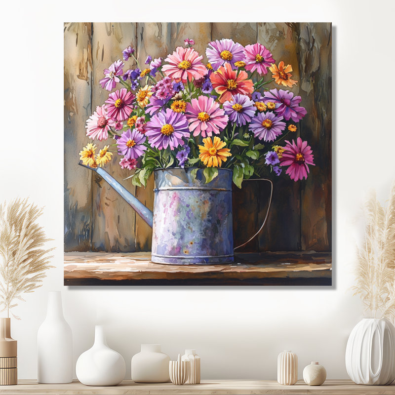 Décoration de jardin sauvage charme de bouquets assortis IV - bouquets assortis en métal, H 36 po x l 36 po