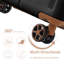 Ensembles de valises 3 pièces, valises rigides durables en ABS rigide avec roues pivotantes doubles 20/24/28 pouces (brun noir)