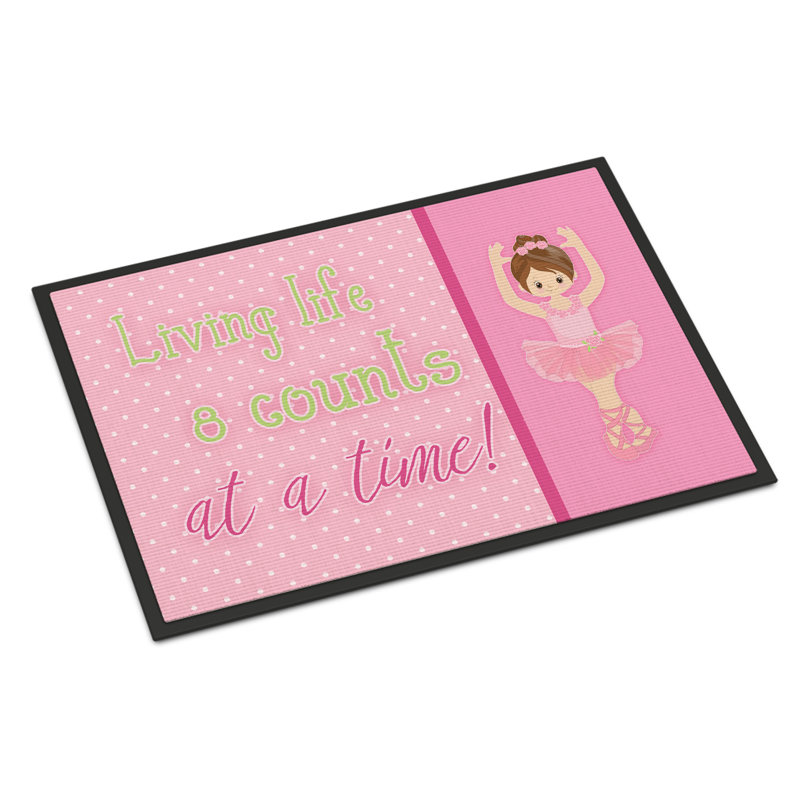 Tapis de porte d’extérieur anti-dérapant east urban home, Brunette, l 18 po x L 27 po