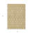 3' X 5' Gold And Ivory Geometric Washable Indoor Outdoor Area Rug