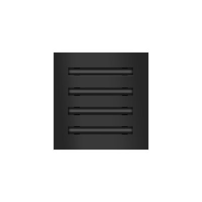 BUILDMART - 8x8 Black Modern AC Vent Cover - Standard Linear Slot Diffuser - Register Grille