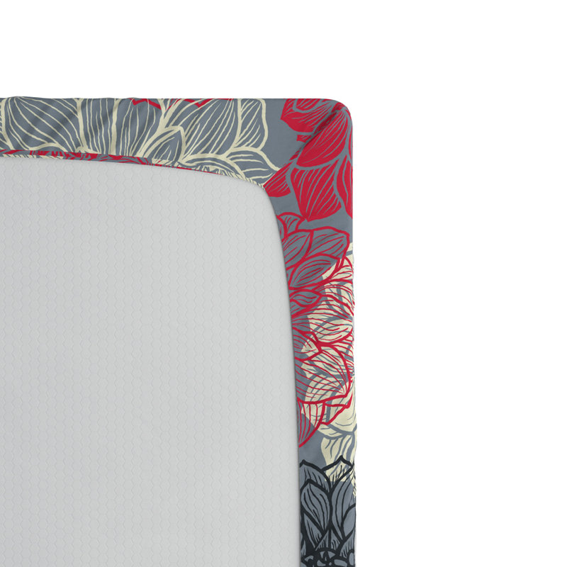 Microfiber Floral Fitted Sheet, Full Fitted Sheet