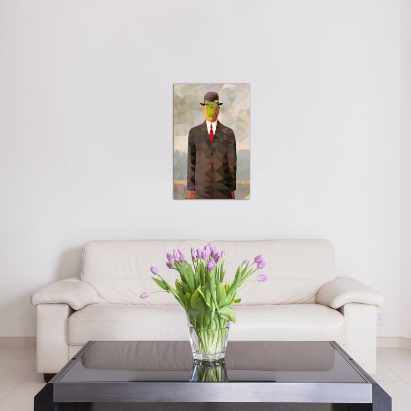 « fils of man derezzed », impression sur toile tendue, H 26 po x l 18 po x P 1,5 po