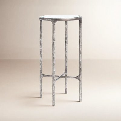 Evelynn 12" Genuine Marble End Table