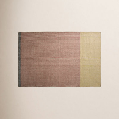 Bousta Orange Yellow Gray Striped Rug