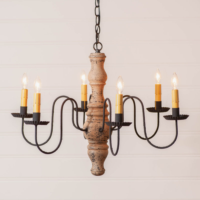 Lustre classique à 6 lumières de style bougie Barsuglia