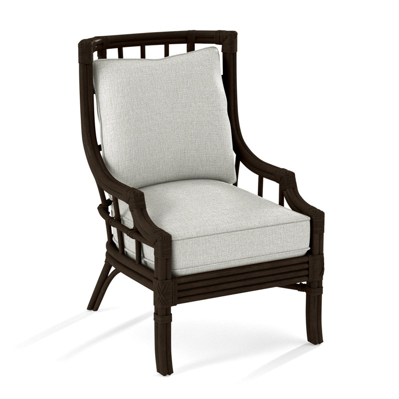Seville Armchair, White Textured Performance; 0865-91, Java
