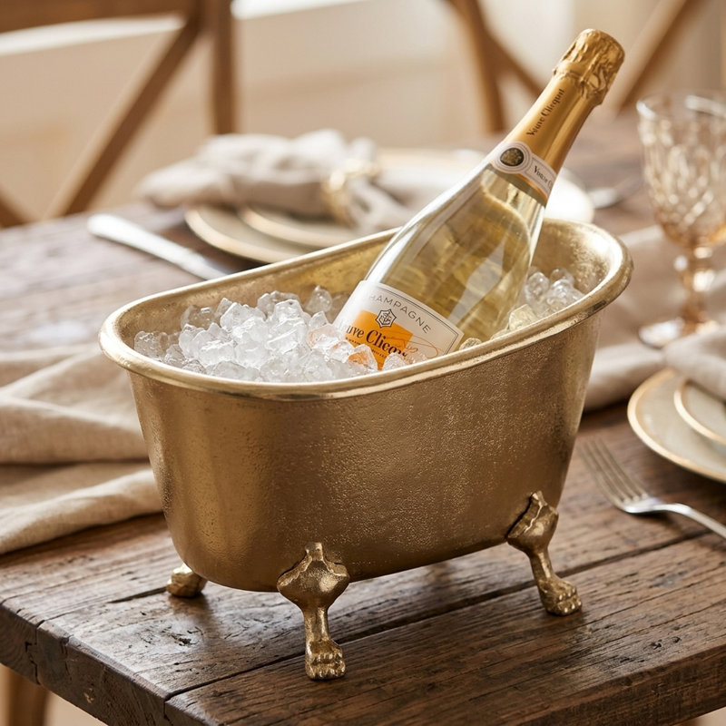 Baignoire à seau à champagne multi-bouteilles, Gold