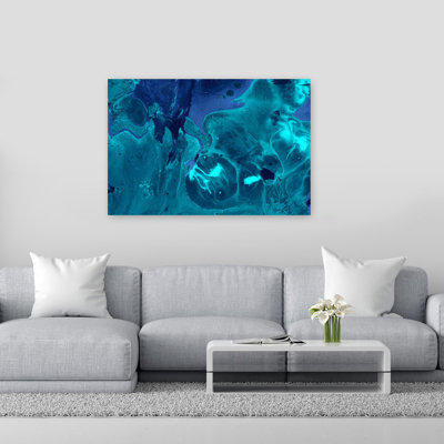 Abstrait océan tourbillonnant abstrait, art moderne océan vibrant