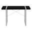 Table d'ordinateur pour bureau à domicile, 122 cm (48 po), structure en stratifié noir et métal gris, style industriel moderne, support de concentrateur intégré et métal, connexion de plusieurs appareils