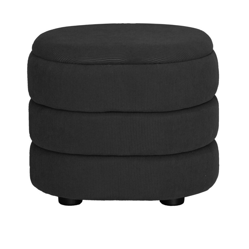 Adetunji 43.5cm Wide Ottoman, Dark Grey