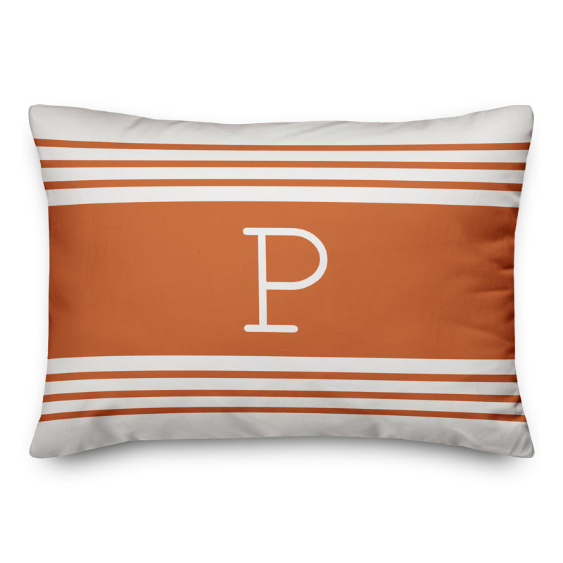  Coussin monogramme, P, Orange