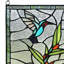 Panneau de vitrail 10 "H Happy Hummingbird