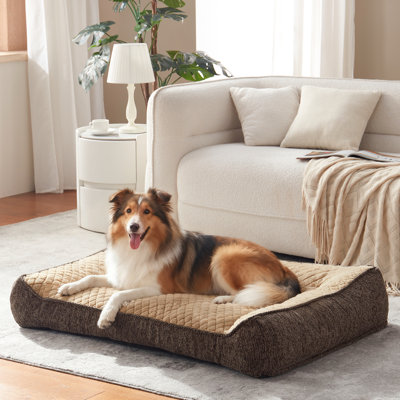 Lit orthopédique pour grands chiens de taille moyenne, lit de repos extra épais avec côtés pour chiens de soutien, canapé moelleux pour animaux de compagnie, housse pour lit de chien lavable à la machine